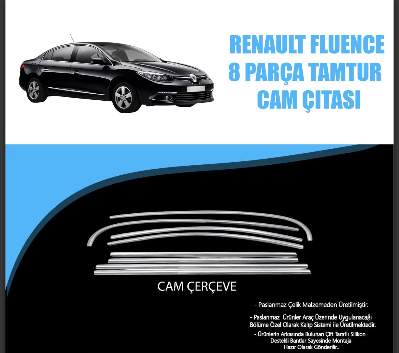 KROM CAM ÇERÇEVESİ  RENAULT FLUENCE