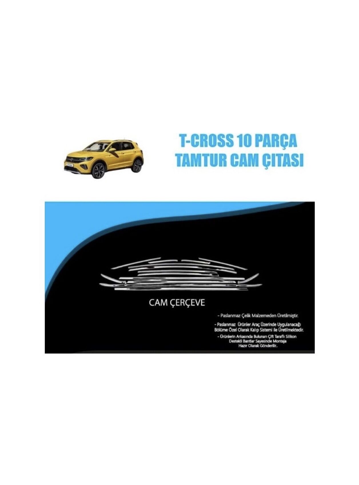 KROM CAM ÇERÇEVESİ  VW T-CROSS