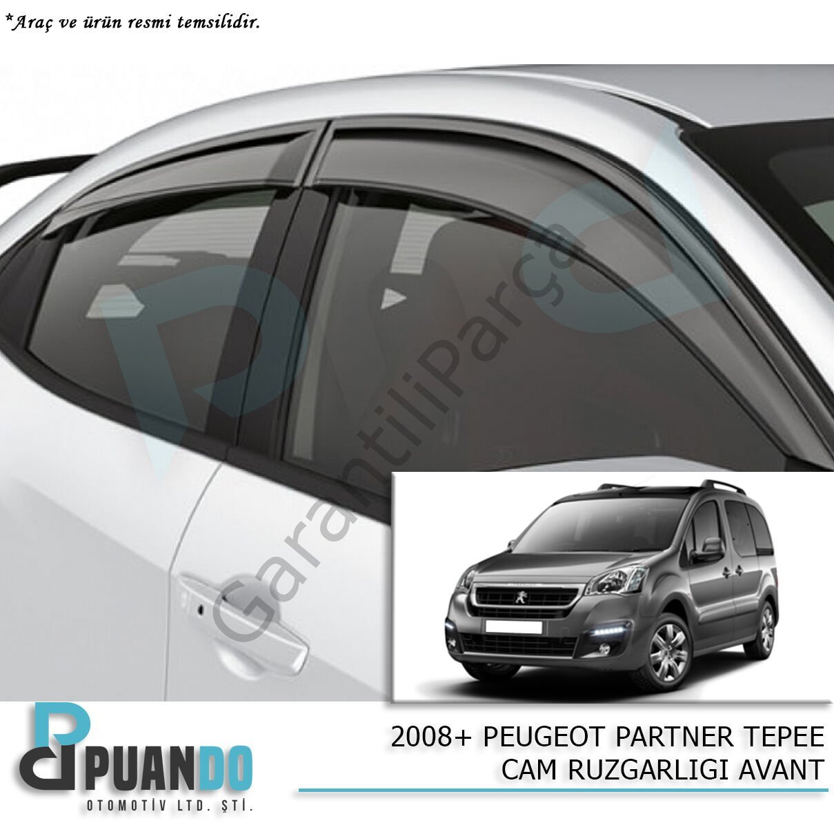 PEUGEOT P.Tepee Cam Rüzgarlığı Avant 2 PCS 2008+