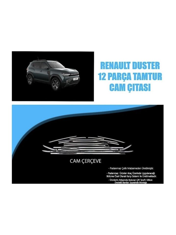 KROM CAM ÇERÇEVESİ  RENAULT DUSTER 2024