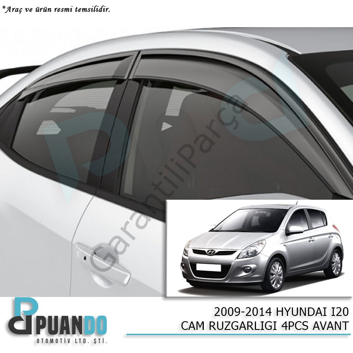 HYUNDAI I20 Cam Rüzgarlığı 4PCS Avant 2009-2014