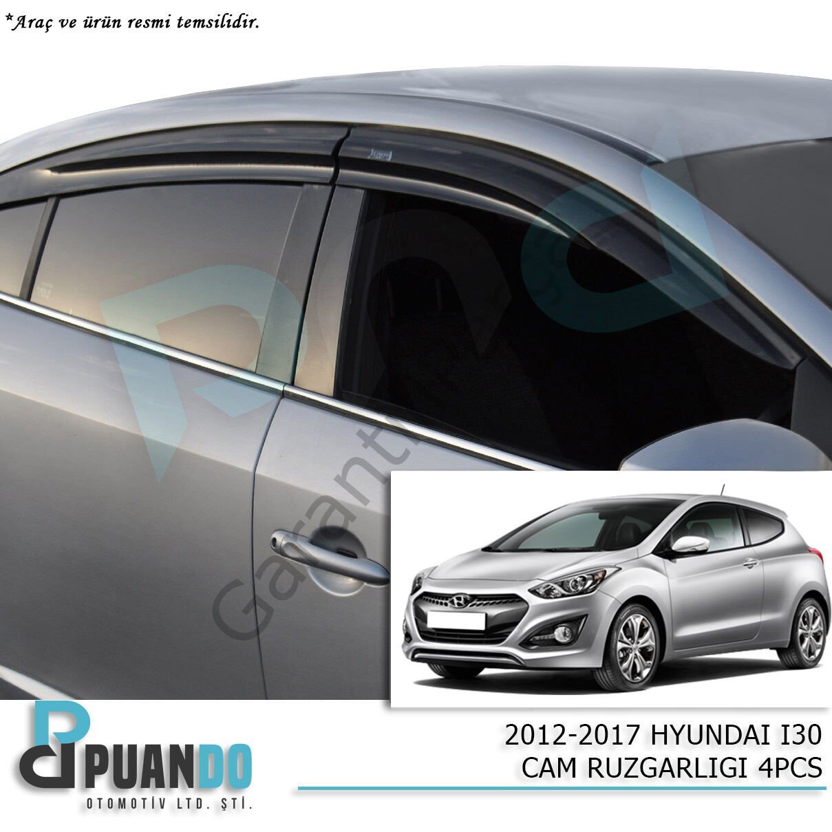 HYUNDAI I30 Cam Rüzgarlığı 4PCS 2012-2017