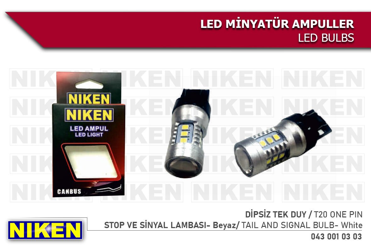 LED AMPUL 1016 DİPSİZ TEK DUY CANBUS LED