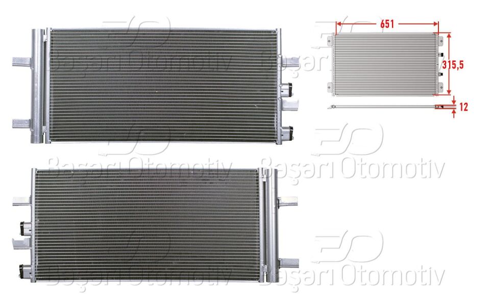 BMW 1F40-2F45-F46-X1 F48-X1 X2 F39-MINI F60 14-19 KLIMA RADYATÖRÜ 64539271207 KALE