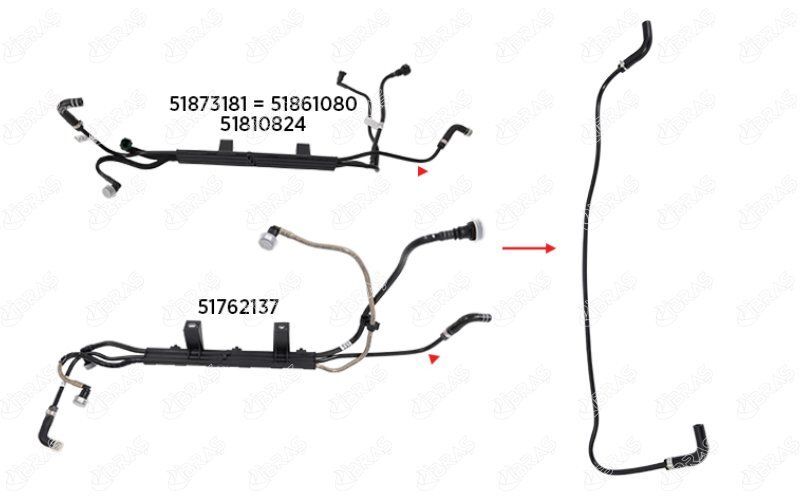 FIAT DOBLO II/LINEA 07- YAKIT BORUSU 51873181 BSG