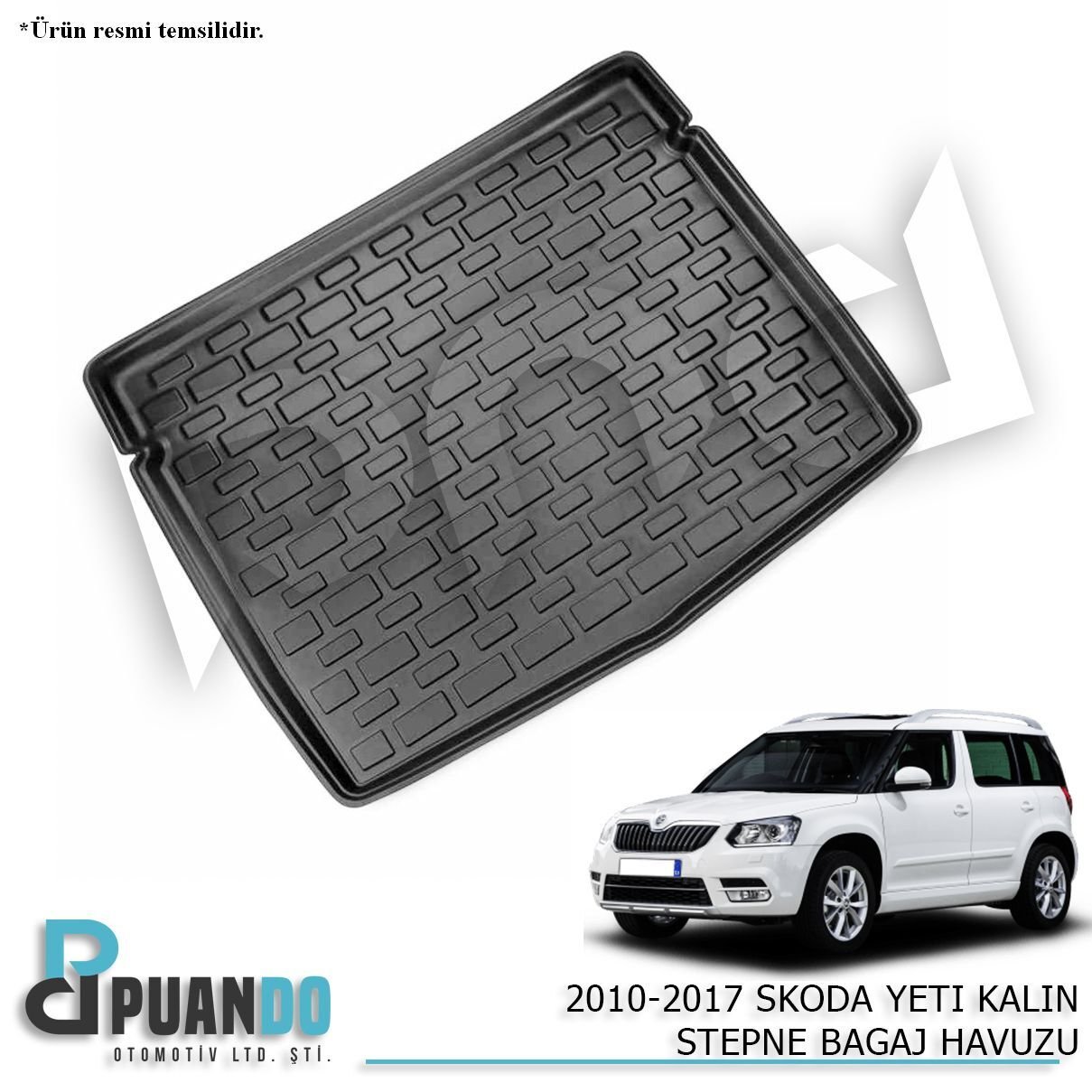 2010-2017 SKODA YETI KALIN STEPNE BAGAJ HAVUZU
