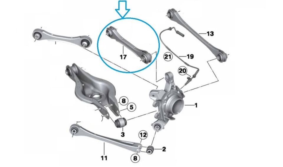 BMW F20-F20 LCI-F21-F21 LCI-F22-F22 LCI-F23-F23 LCI-F30-F30 LCI-F31-F31 LCI-F34-F35-F35 LCI-4F32-F32 LCI-F33-F33 LCI-F36 Gran Coupe 10-18 SALINCAK ARKA SAG 33326792544 TEKNOROT