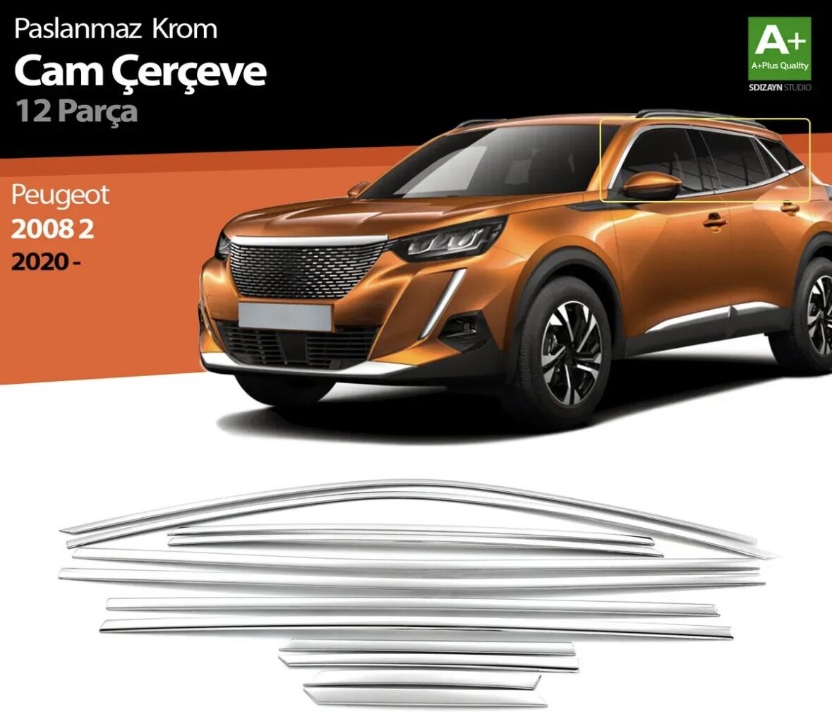 KROM CAM ÇERÇEVESİ PEUGEOT 2008