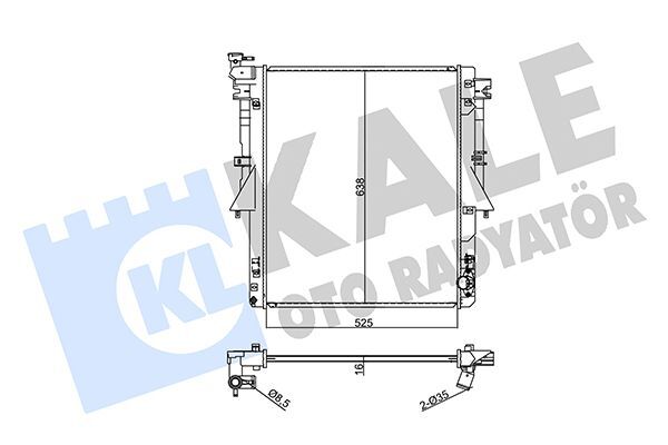 MITSUBISHI L200 (KK, KL) 15- SU RADYATÖRÜ 1350A807 KALE