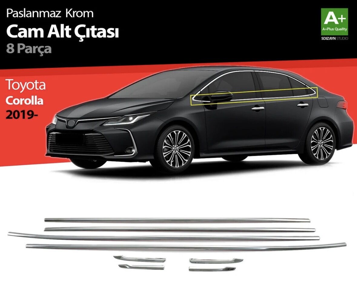 KROM CAM ÇERÇEVESİ  TOYOTA COROLLA 2022
