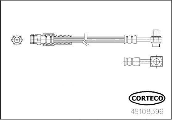 AUDI Q5 16- FREN HORTUMU ARKA 80A611775 CORTECO