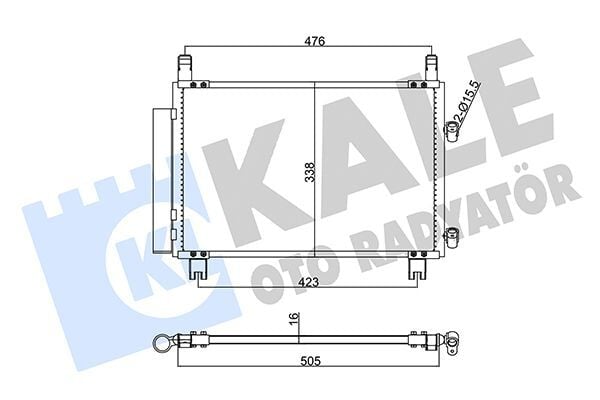 TOYOTA YARIS 06-12 KLIMA RADYATÖRÜ 88460-0D050 KALE