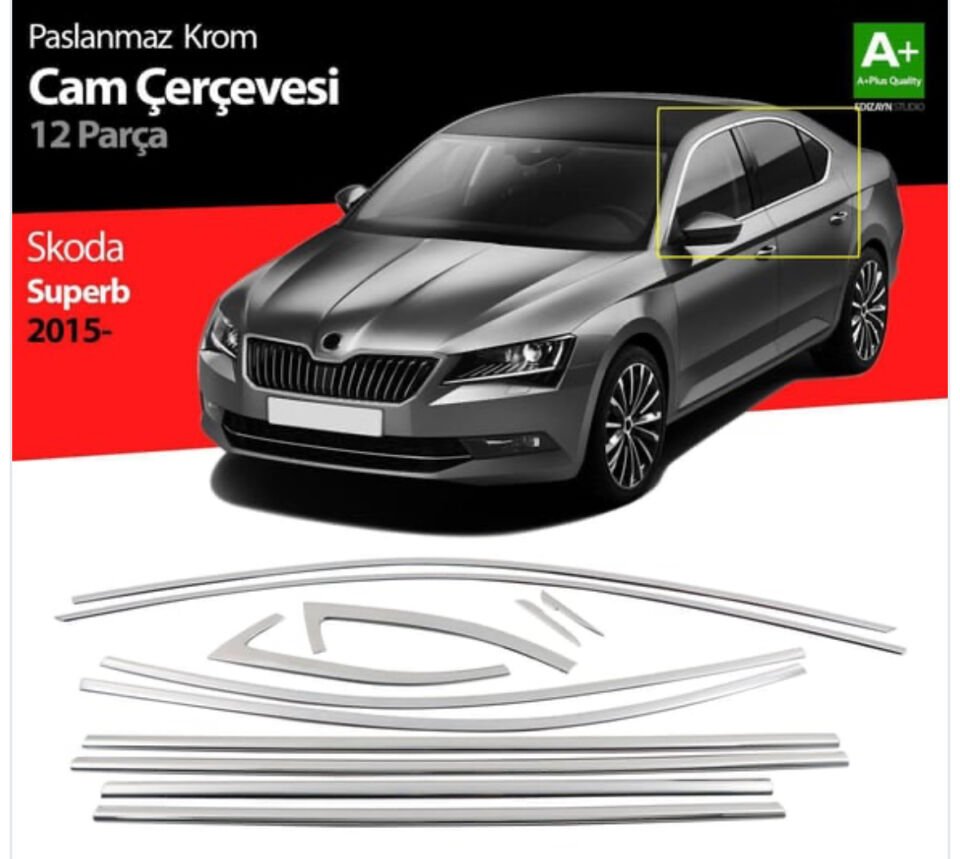 KROM CAM ÇERÇEVESİ  SKODA SUPER B