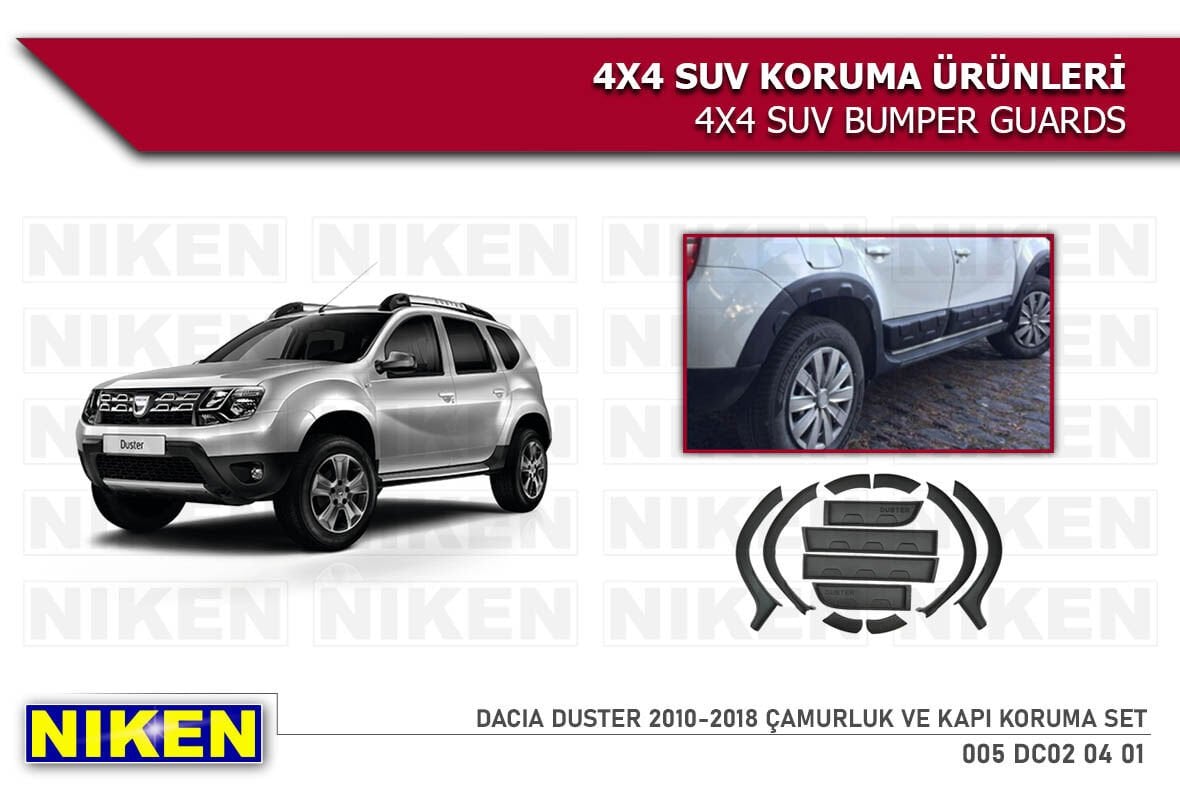 DACIA DUSTER 2018- DODIK ÇAMURLUK VE KAPI KORUMA SET