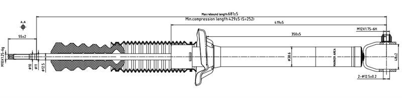 FORD FIESTA 96-99 AMORTISÖR ARKA 96FX 18K076 AN M.MARELLI