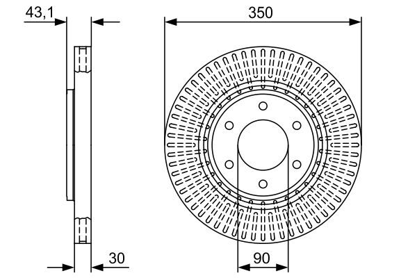 QX56 (JA60) 07-10 FREN DISKI ÖN 40206-ZR00A BOSCH 2'li Paket