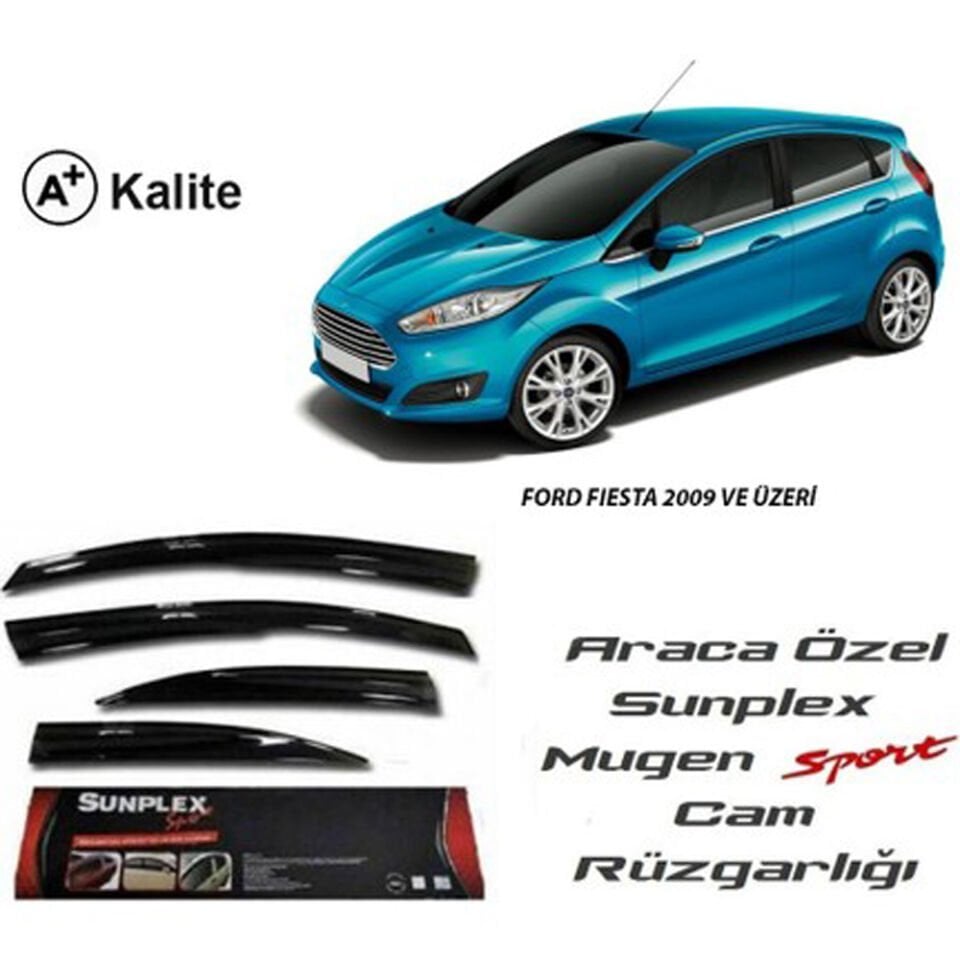 FORD FIESTA 2010-2017 MUGEN CAM RÜZGARLIĞI ÖN-ARKA4prç