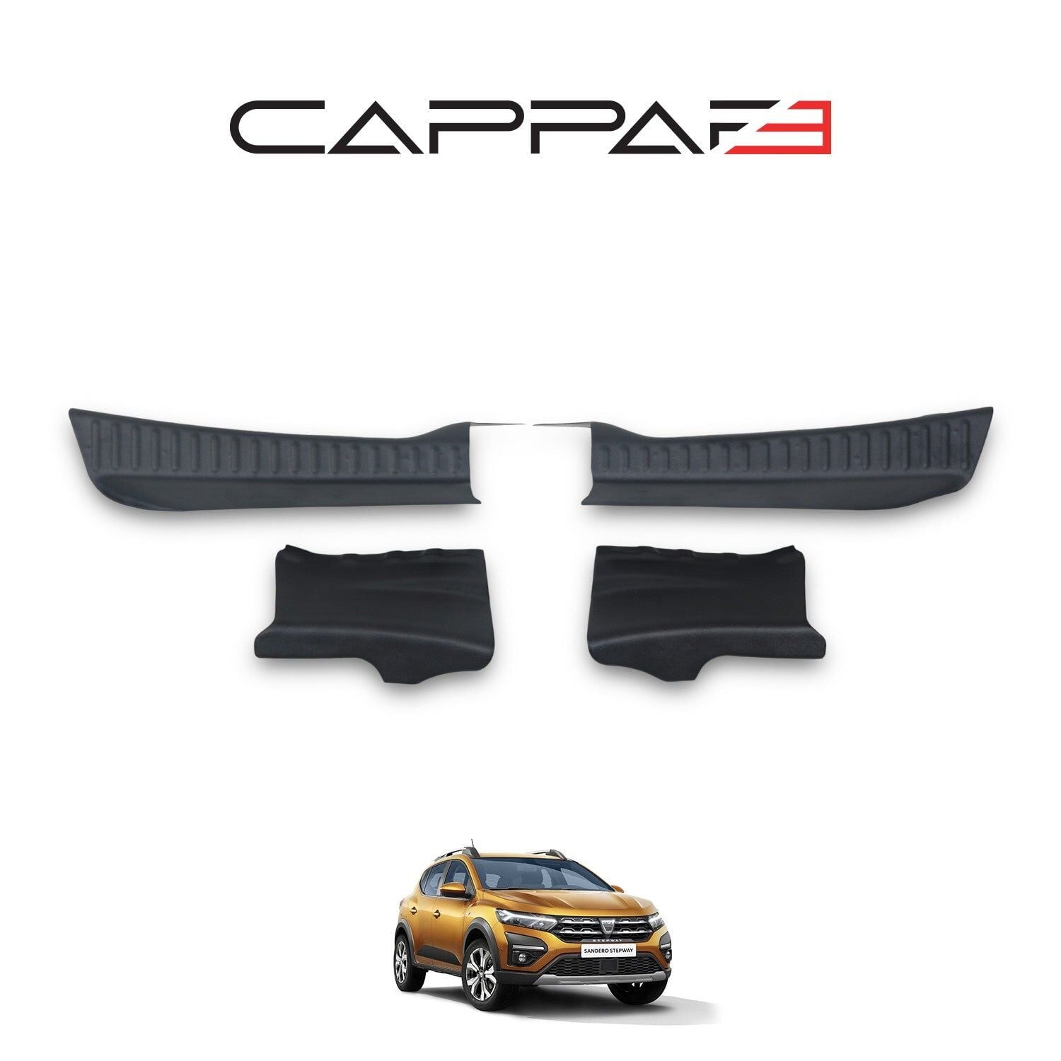 Dacia Sandero 2021- Yılı ve Sonrası Uyumlu Bagaj Koruma Eşiği 4 Parça