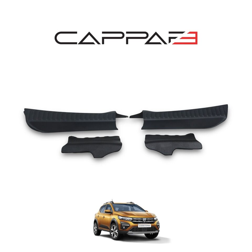 Dacia Sandero 2021- Yılı ve Sonrası Uyumlu Bagaj Koruma Eşiği 4 Parça