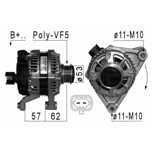 FIAT EGEA/500L/CORSA E 15- ALTERNATÖR KASNAGI 51922437 INA