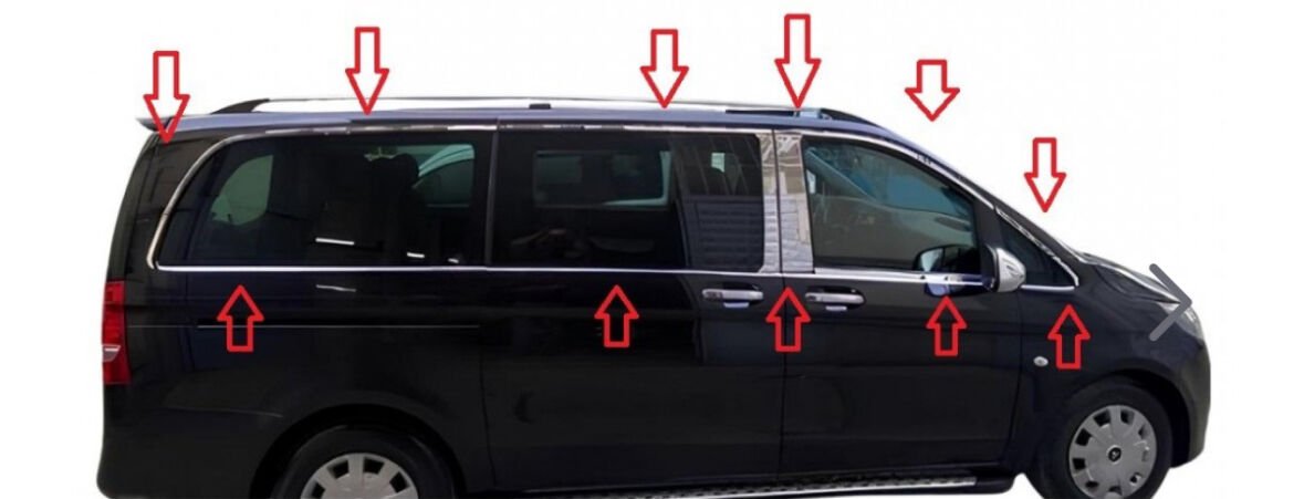 KROM CAM ÇERÇEVESİ  MERCEDES VİTO UZUN
