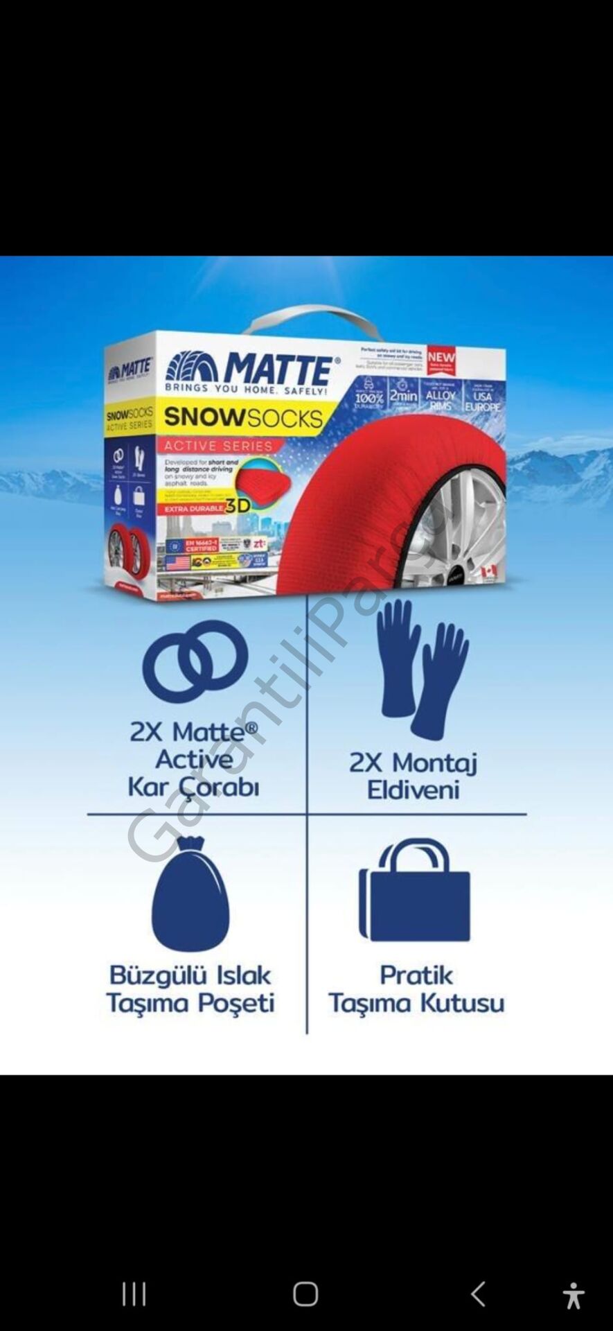 Matte Kar Çorabı XX-Large