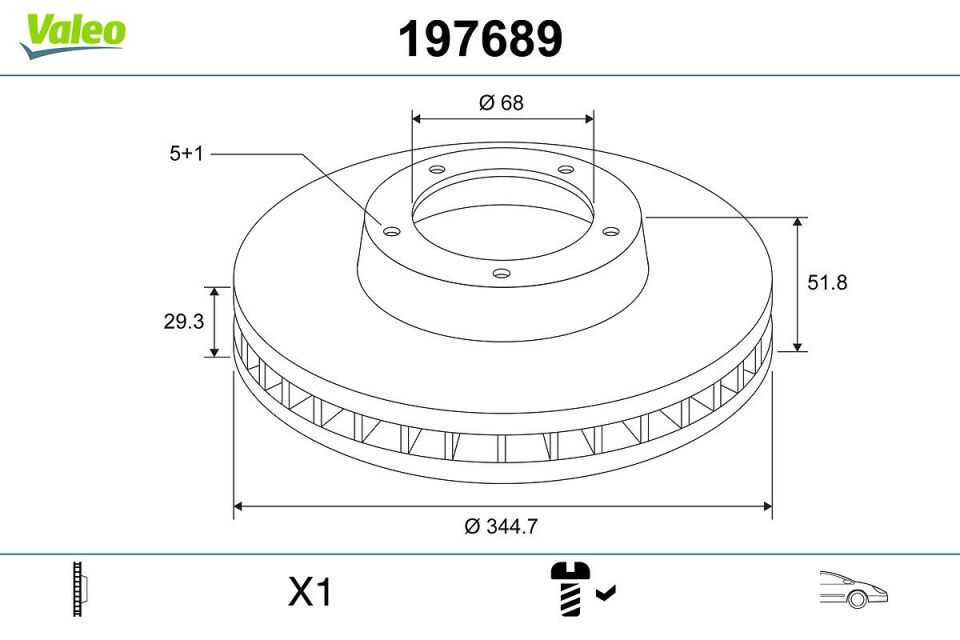 AUDI A4-A5-Q5 08- FREN DISKI ÖN 8K0615301M VALEO 2'li Paket