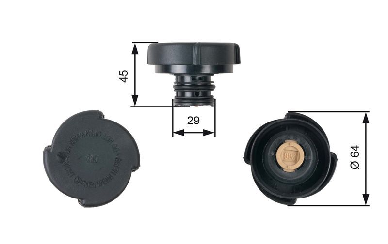 BMW E30 vb. 86-17 RADYATÖR YEDEK SU DEPO KAPAGI 17117639022 GATES
