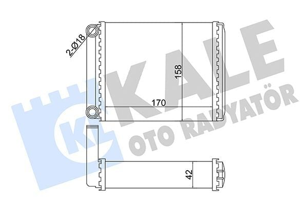 MERCEDES-BENZ 901-902-904 1996-2006 KALORIFER RADYATÖRÜ A0038353501 KALE
