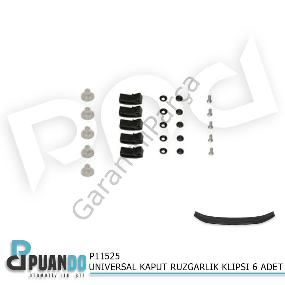 UNIVERSAL KAPUT RUZGARLIK KLIPSI 6 ADET