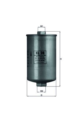 AUDI A80-A100-A6 86-97 YAKIT FILTRESI 857133511 MAHLE
