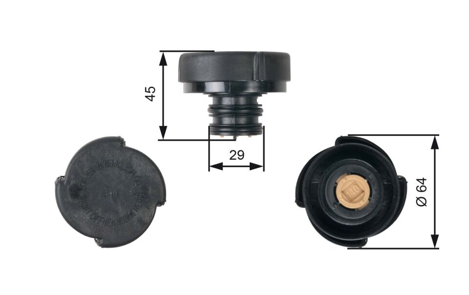 BMW E30 vb. 89-10 RADYATÖR YEDEK SU DEPO KAPAGI 17137639023 GATES