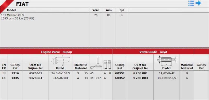 FIAT 1600 DOGAN/SAHIN/KARTAL (DKS) 87- SUPAP TAKIMI 4376861 GUNES
