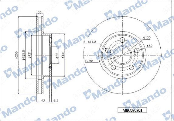 TOYOTA PRIUS (W2) 03-09 FREN DISKI ÖN 43512-47030 MANDO 2'li Paket