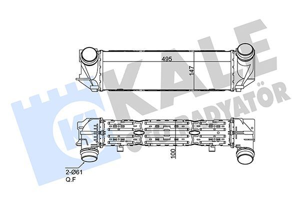 BMW F07-F10-F10 LCI-F11-F11 LCI-F18- F18 LCI 10-17 TURBO RADYATÖRÜ 17117618768 KALE
