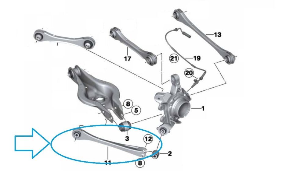 BMW F20 vb. 10-18 SALINCAK ARKA 33326792525 TEKNOROT