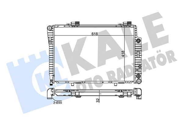 MERCEDES-BENZ W202-208-210-170 94-02 SU RADYATÖRÜ A2025002203 KALE