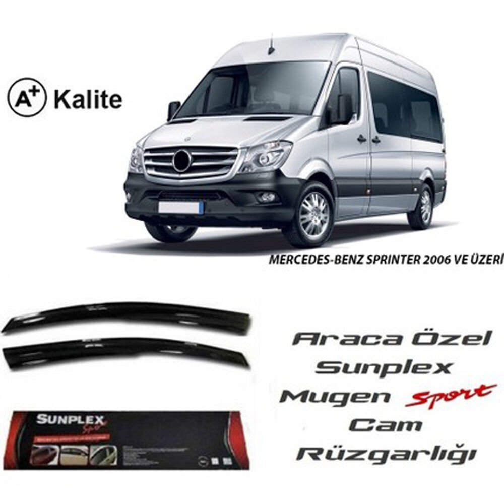 VW CRAFTER/SPRINTER 2008-2019MUGEN CAM RÜZGRLĞI ÖN2prç