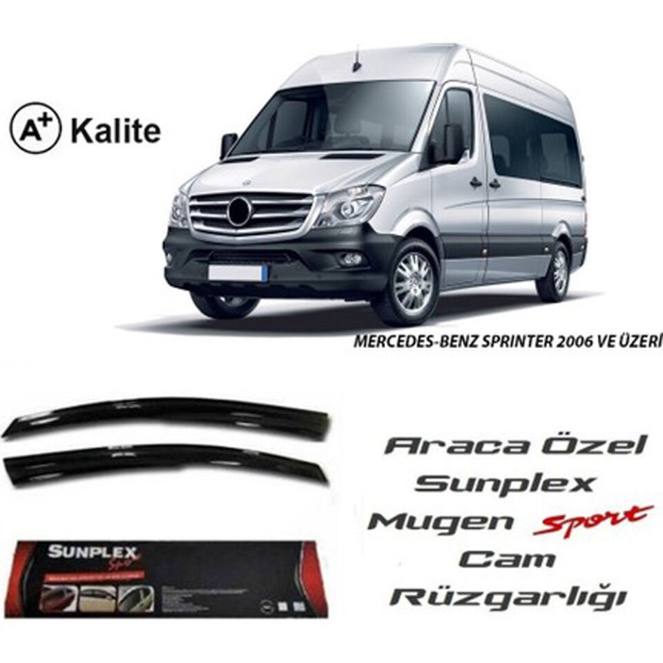 VW CRAFTER/SPRINTER 2008-2019MUGEN CAM RÜZGRLĞI ÖN2prç