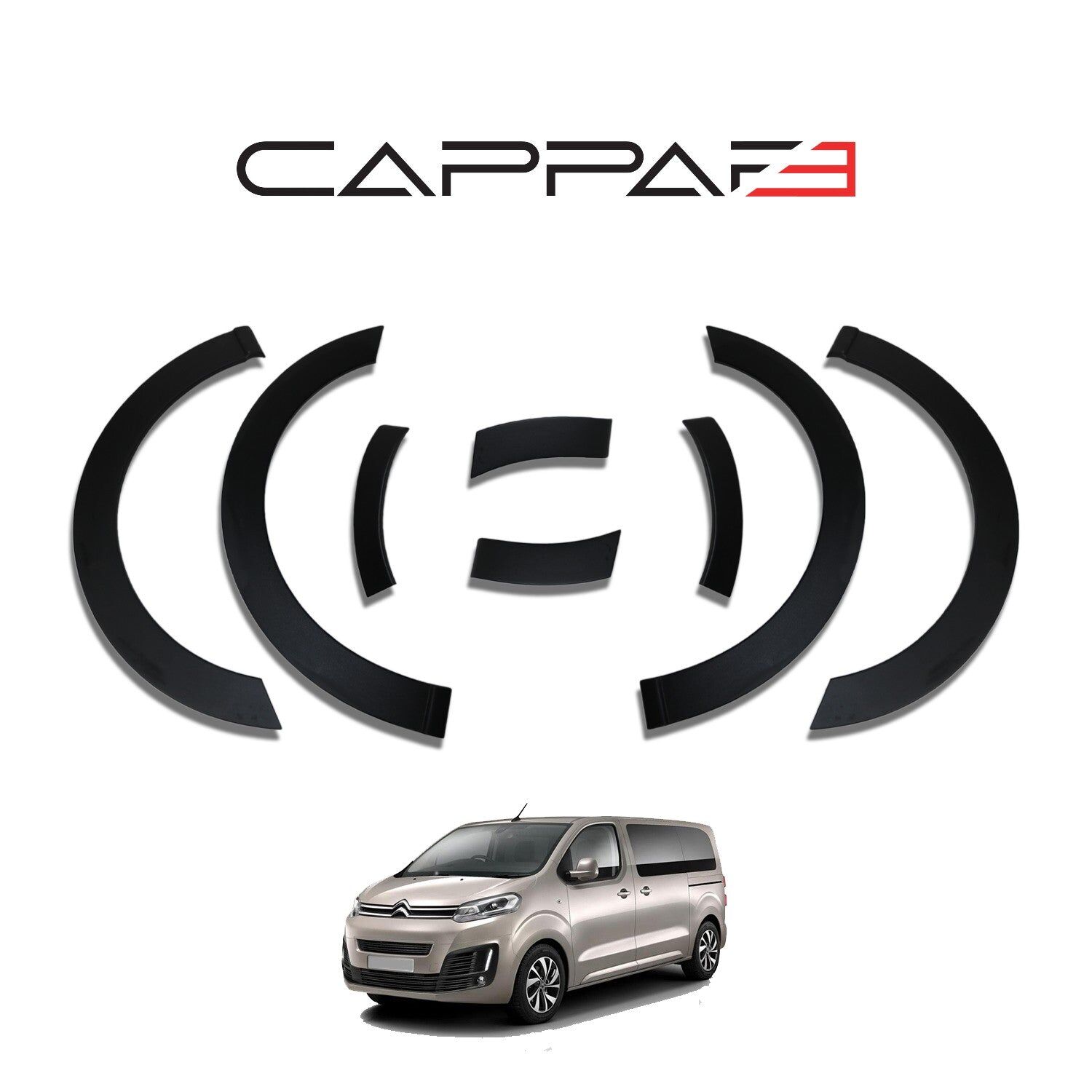 Citroen Jumpy 2017- Yılı ve Sonrası Uyumlu Çamurluk Dodik 8 Parça