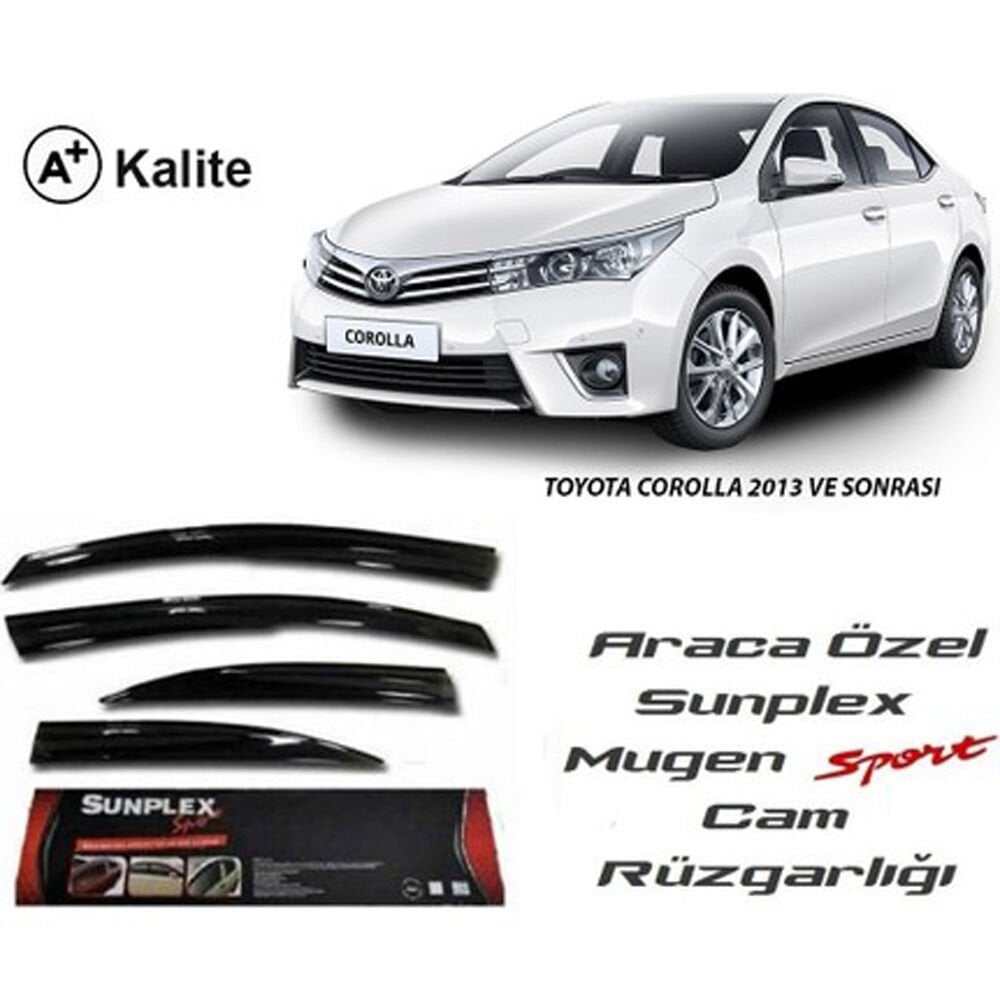 TOYOTA COROLLA 2013-2018 MUGEN CAM RÜZGARLIĞIÖN-ARKA