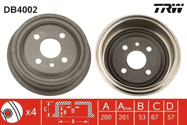 OPEL ASTRA F VECTRA A 93-01 KAMPANA ARKA 568057 TRW