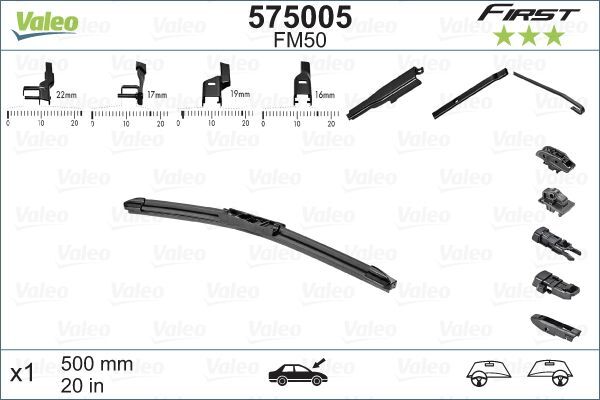 FIAT TÜM MODELLER 00- SILECEK SÜPÜRGESI ÖN 3397008581 VALEO
