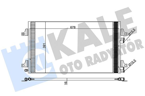 RENAULT LAGUNA II 01- KLIMA RADYATÖRÜ 8200332852 KALE