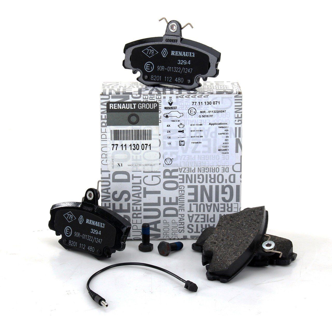 RENAULT SYMBOL THALIA CLIO MEGANE R9 R19 LOGAN 95- FREN BALATASI ÖN 7701210142 OE-RENAULT