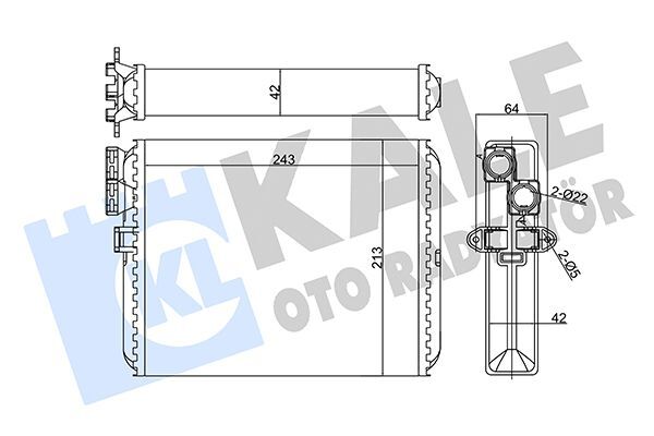 VOLVO S60/S80/V70/XC70/XC90 98- KALORIFER RADYATÖRÜ 9171503 KALE