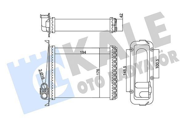 VOLVO 850/C70/S70/V70 96- KALORIFER RADYATÖRÜ 3545537 KALE