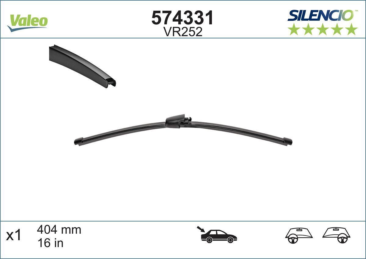 VOLKSWAGEN T5-T6-CADDY 04- SILECEK SÜPÜRGESI ARKA 7E0955425 VALEO