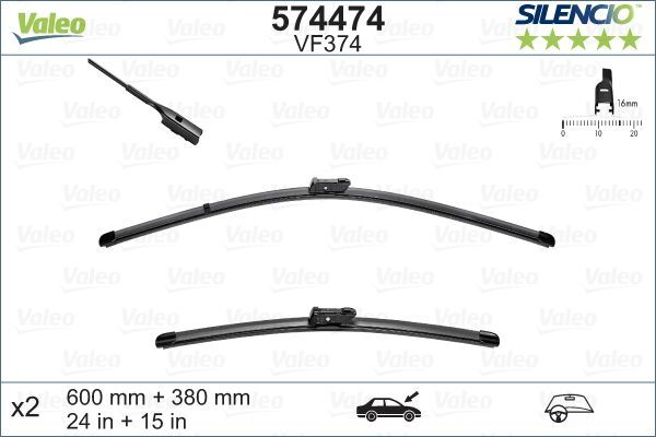 VOLKSWAGEN POLO-TOLEDO-RAPID-A1 10- SILECEK SÜPÜRGESI ÖN TAKIM 6R1998002 VALEO