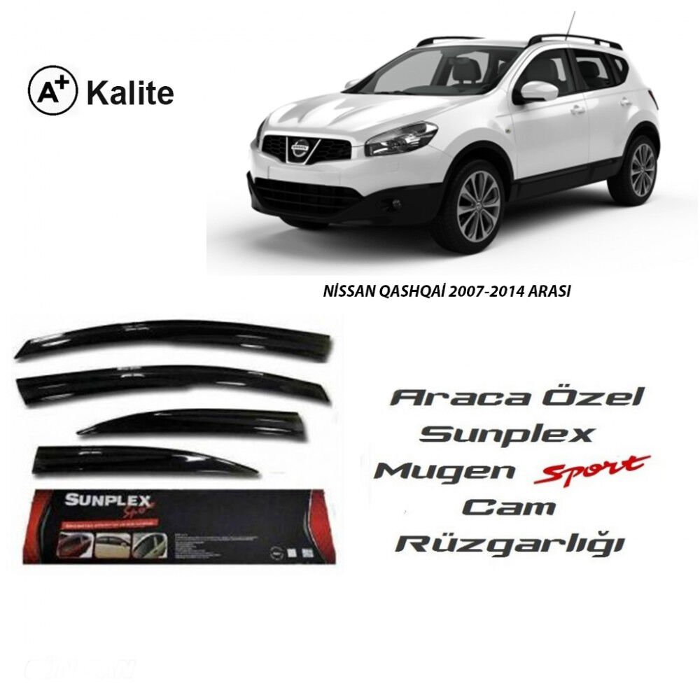 NISSAN QASHQAI 2007-2014 MUGEN CAM RÜZGARLIĞI 4prç